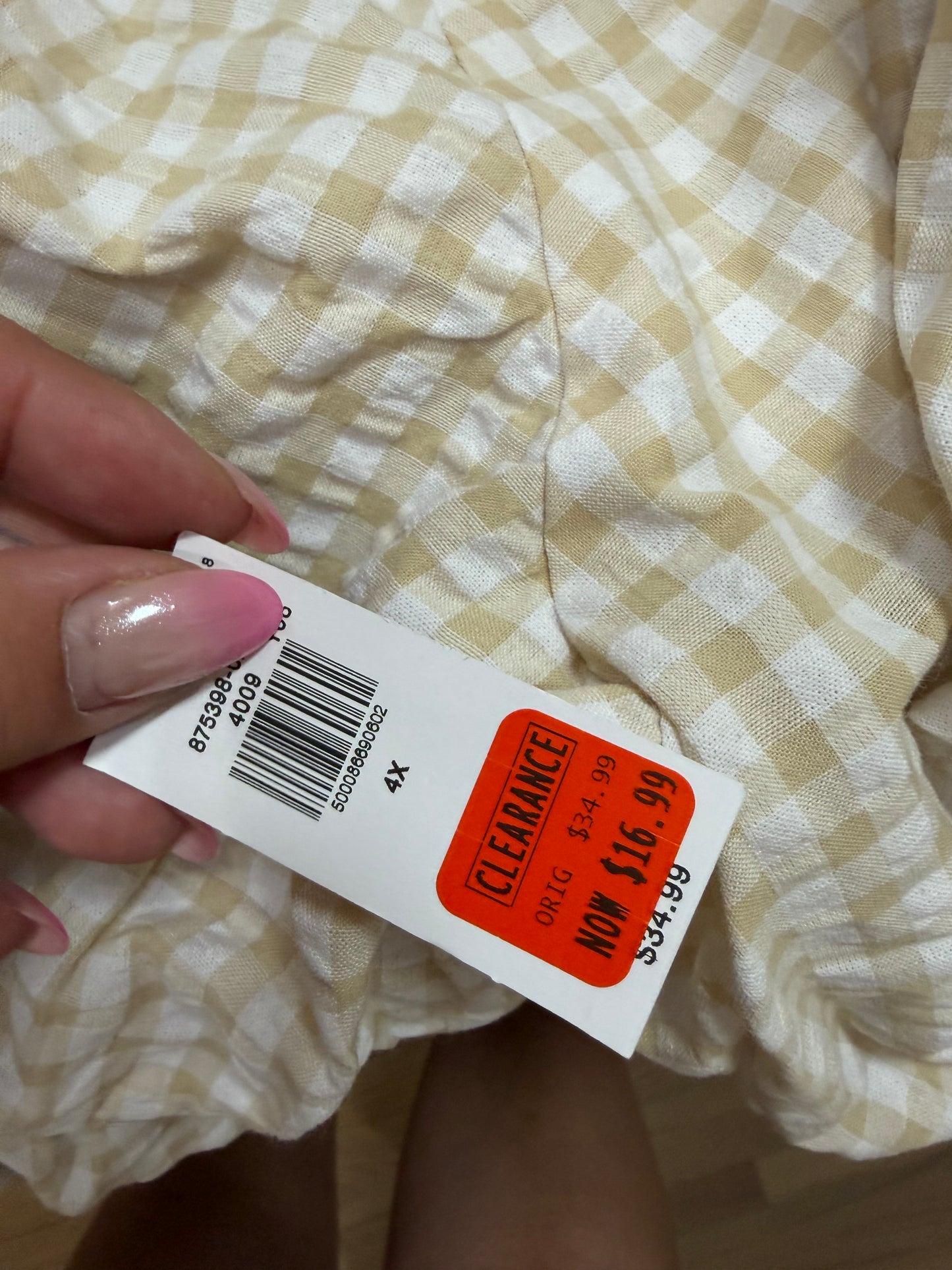 4x NWT Gingham Peplum Top