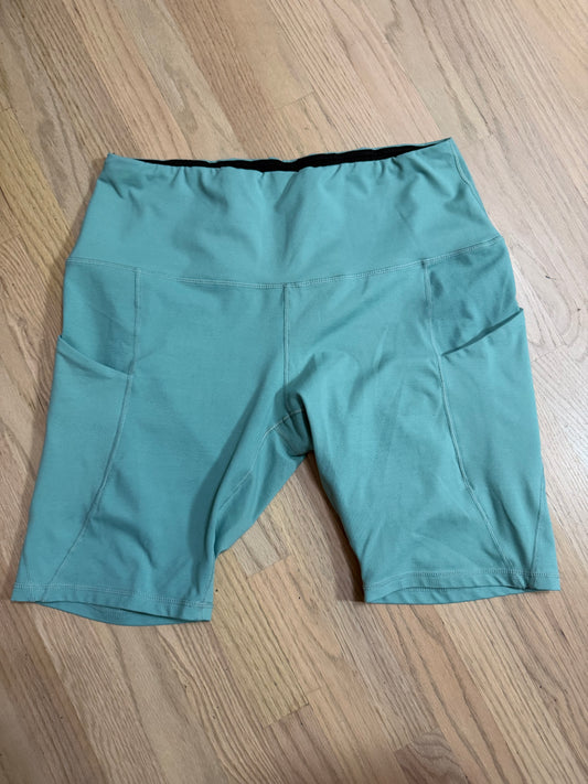 XL Teal Biker Shorts w/ Pockets