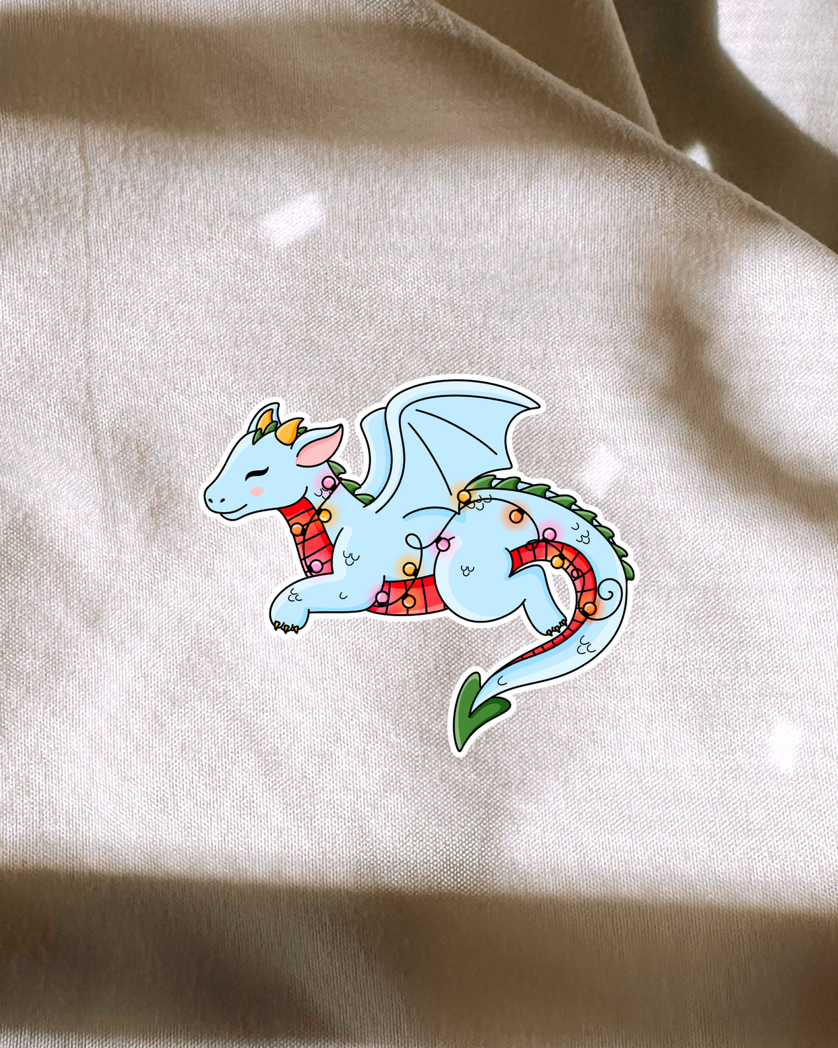 Holiday Dragon Sticker