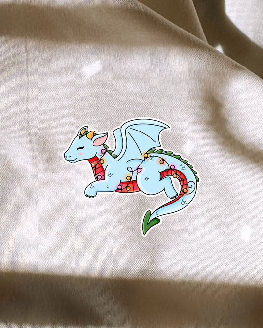 Holiday Dragon Sticker