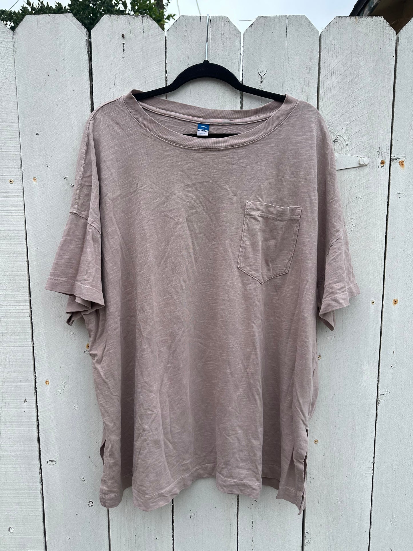 XXL Taupe Pocket Oversized Tee