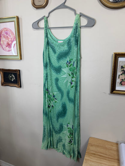 OS (Best S/M) Lilypad Floral Dress