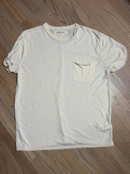Medium Cream Pocket oversized Tee