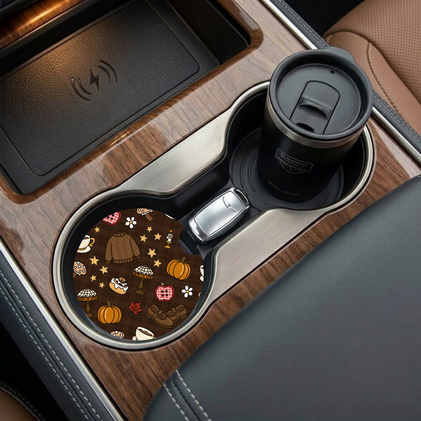 Cozy Fall Car Coaster