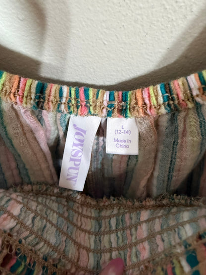 Large Colorful Striped Top