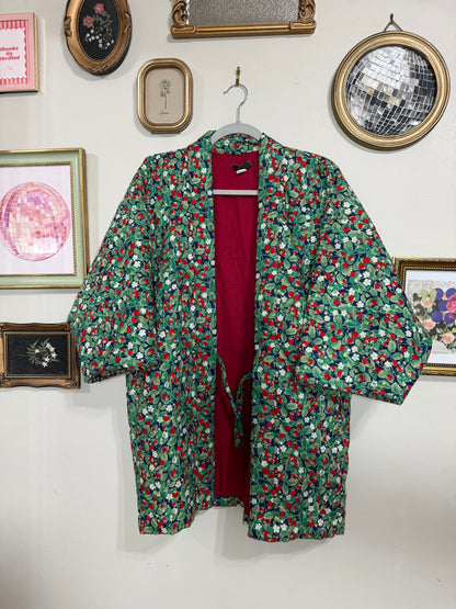 Medium Strawberry Print Robe