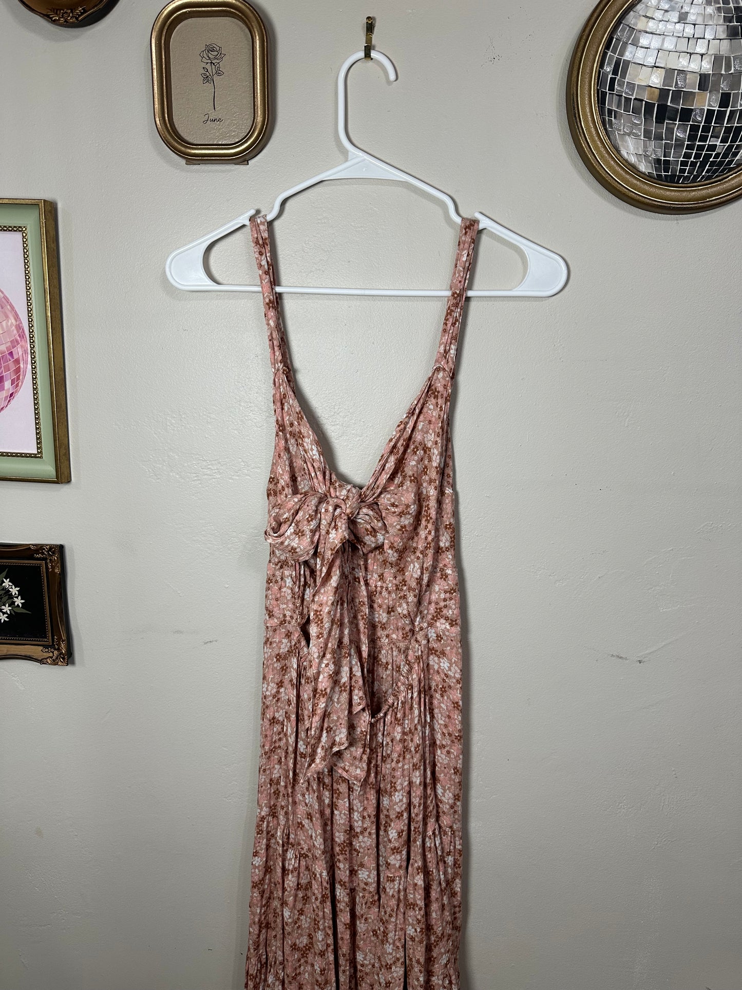 Small Pink Floral Maxi Dress