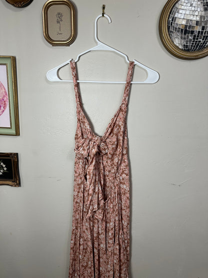 Small Pink Floral Maxi Dress