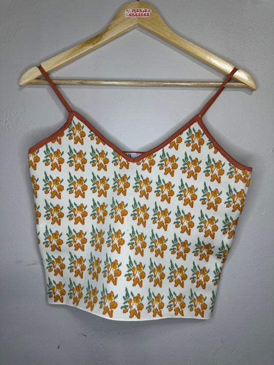 Large Retro Floral Tank Top