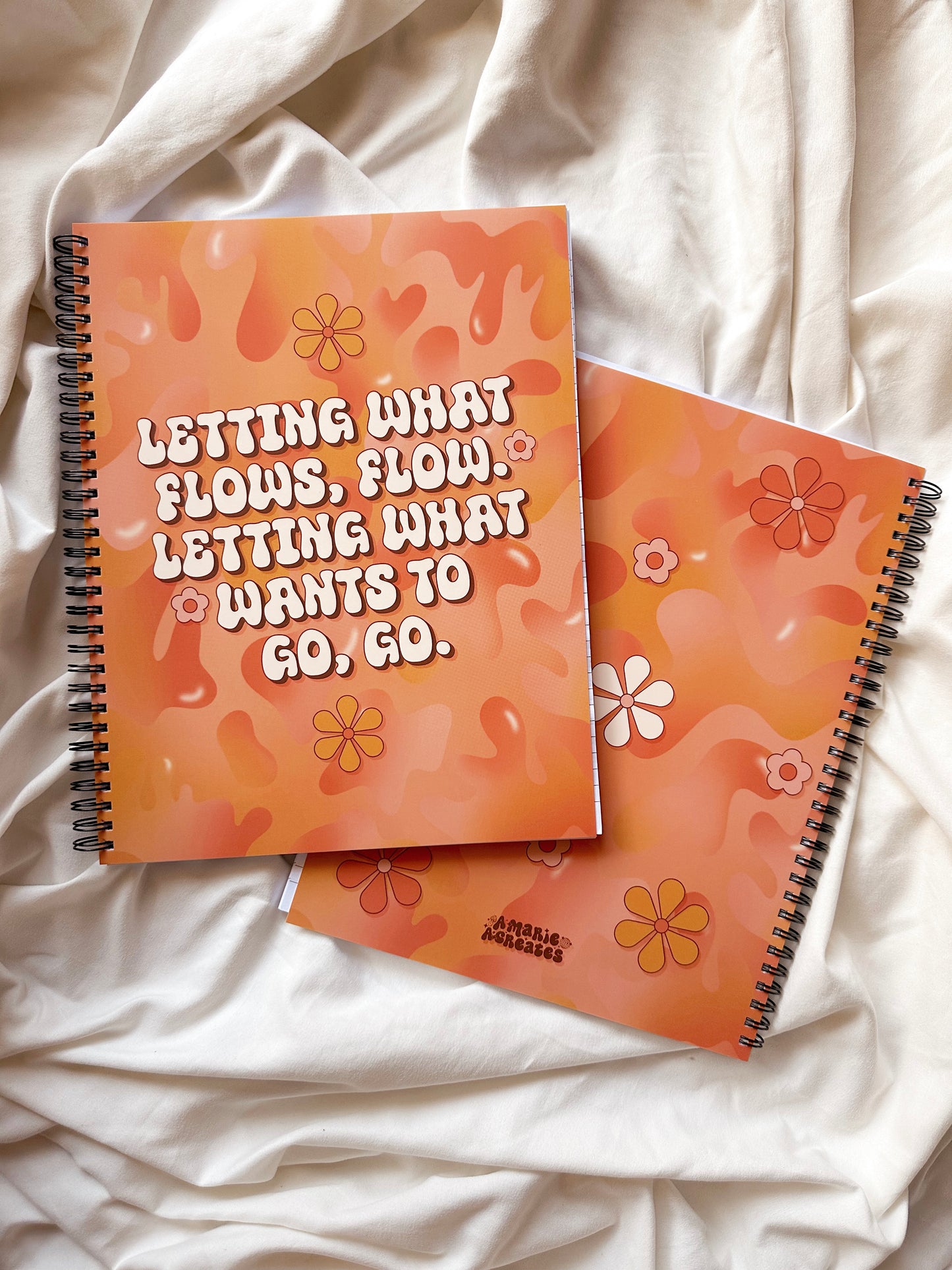 Letting What Flows, Flow. Letting What Wants To Go, Go | Lava Lamp Vibes | Spiral Notebook