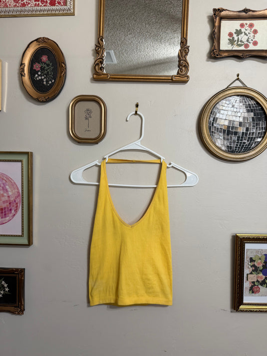 Medium Yellow Ribbed Halter