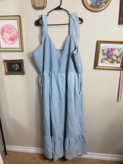 4x NWOT Blue Chambray MIDI Dress