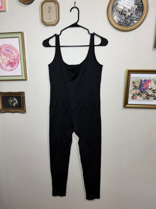 XL Black Ribbed Jumpsuit / Shapewear