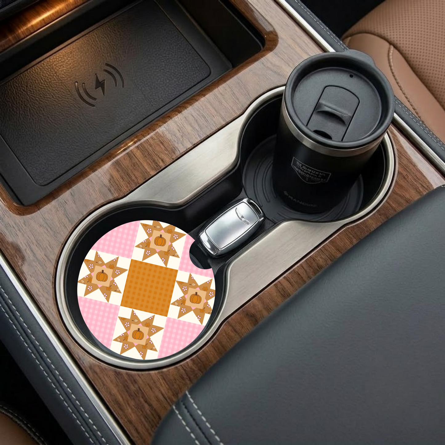 Fall Quilt Car Coaster
