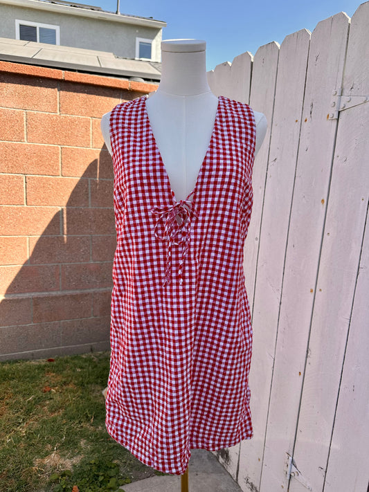 Medium Red/White Checker Dress