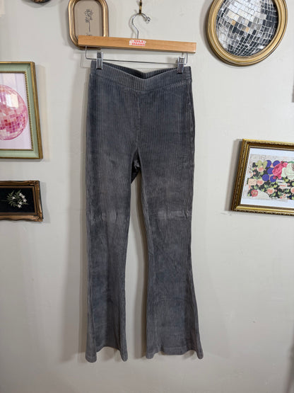 Small Gray Corduroy Flare Pants
