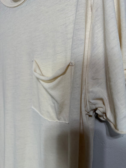 Medium Cream Pocket oversized Tee