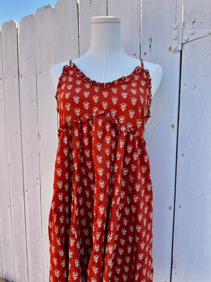 Medium Rust Leaf Dress