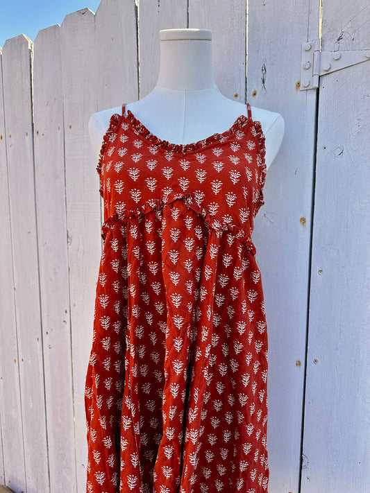 Medium Rust Leaf Dress