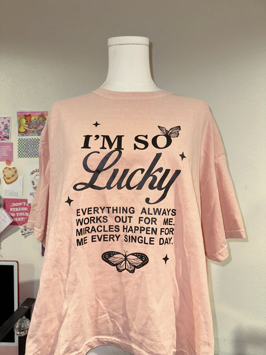 I’m So Lucky Cropped Tee - 2X