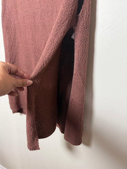 Small Brown Knit Tank w/ Slits
