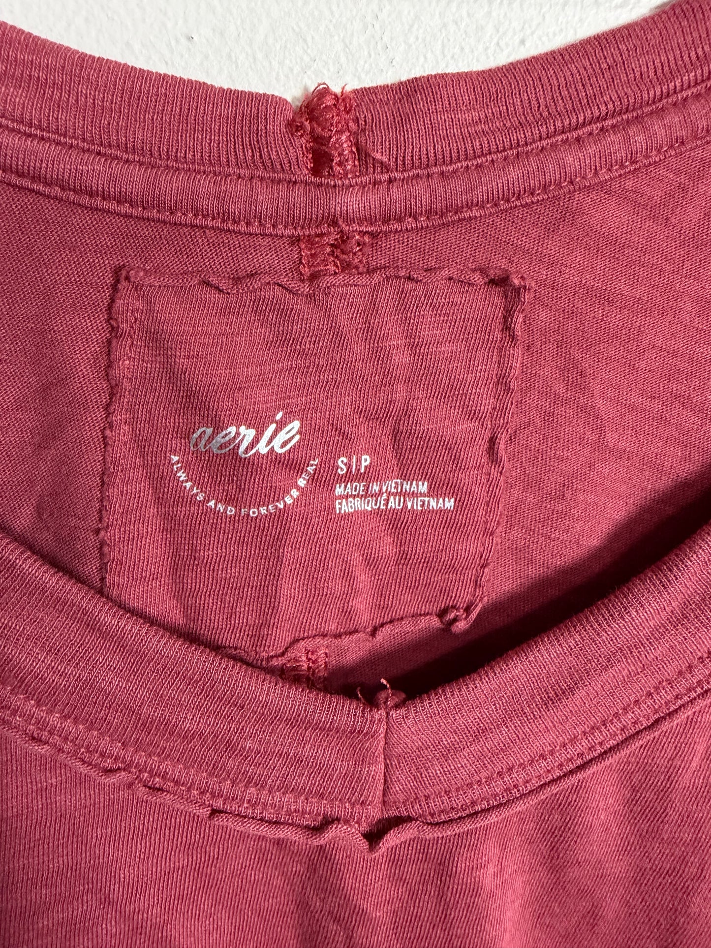 Small (up to XL) Oversized Burgundy Vneck