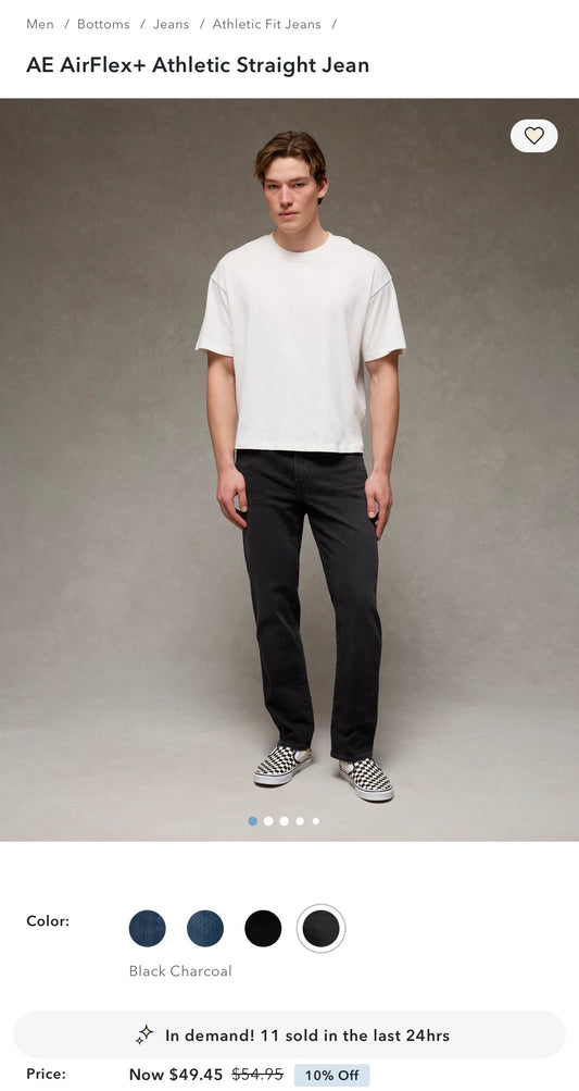 36x32 Men Airflex + Athletic Straight Jean