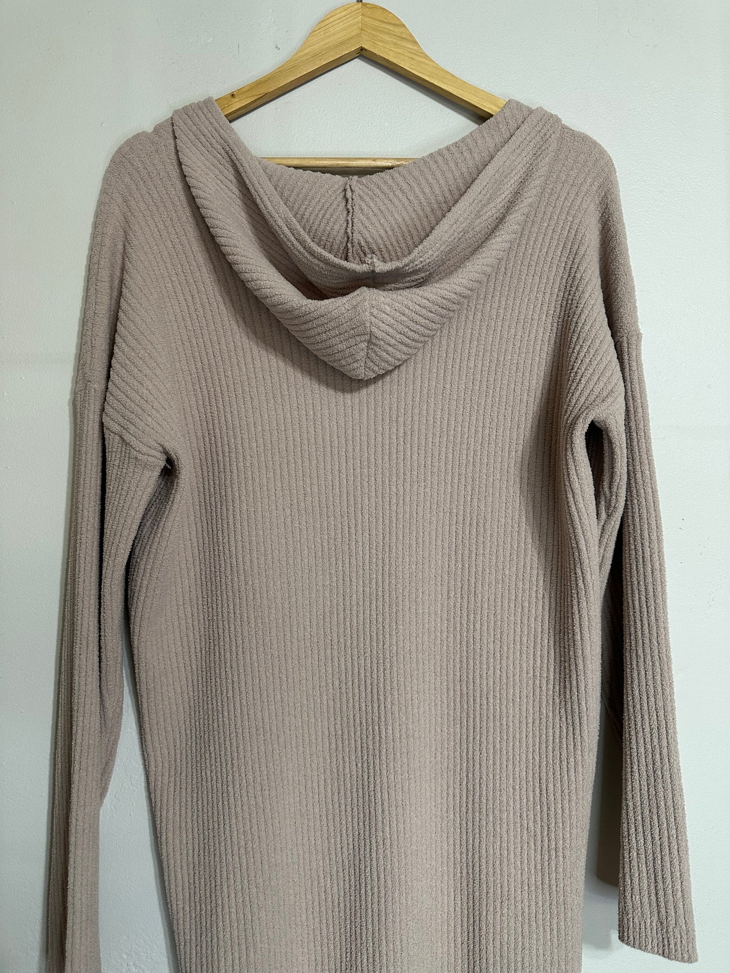 NWT XL Tan Sweater Dress w/ Hoodie