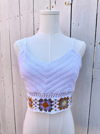 Small White Crochet Tank