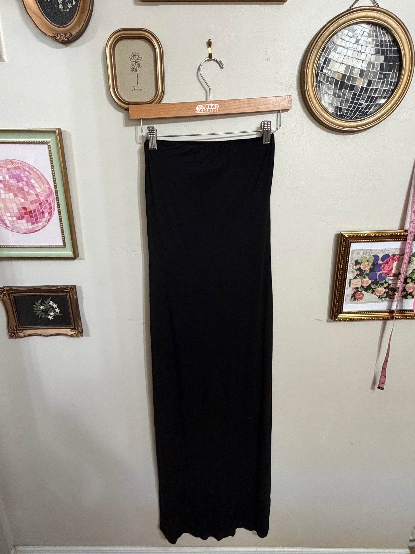 Size 8 Black Strapless Bodycon Dress