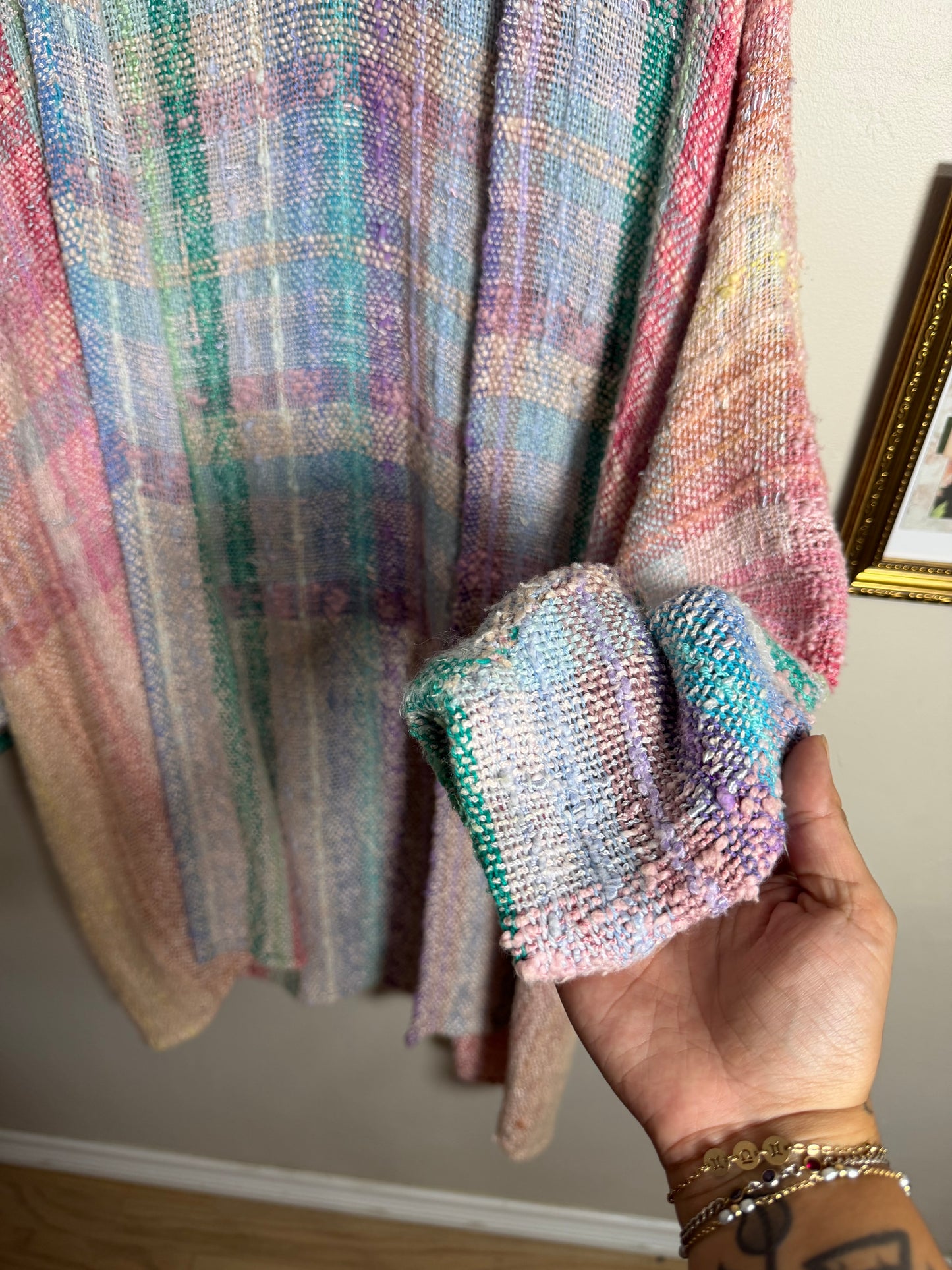 OS (S-XL) Colorful Woven Cardigan