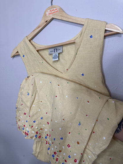 10 Petite Yellow Flower Dress