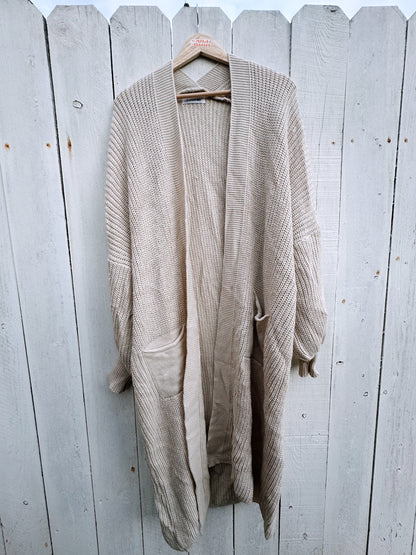 XL-1x Oat Long Cardigan