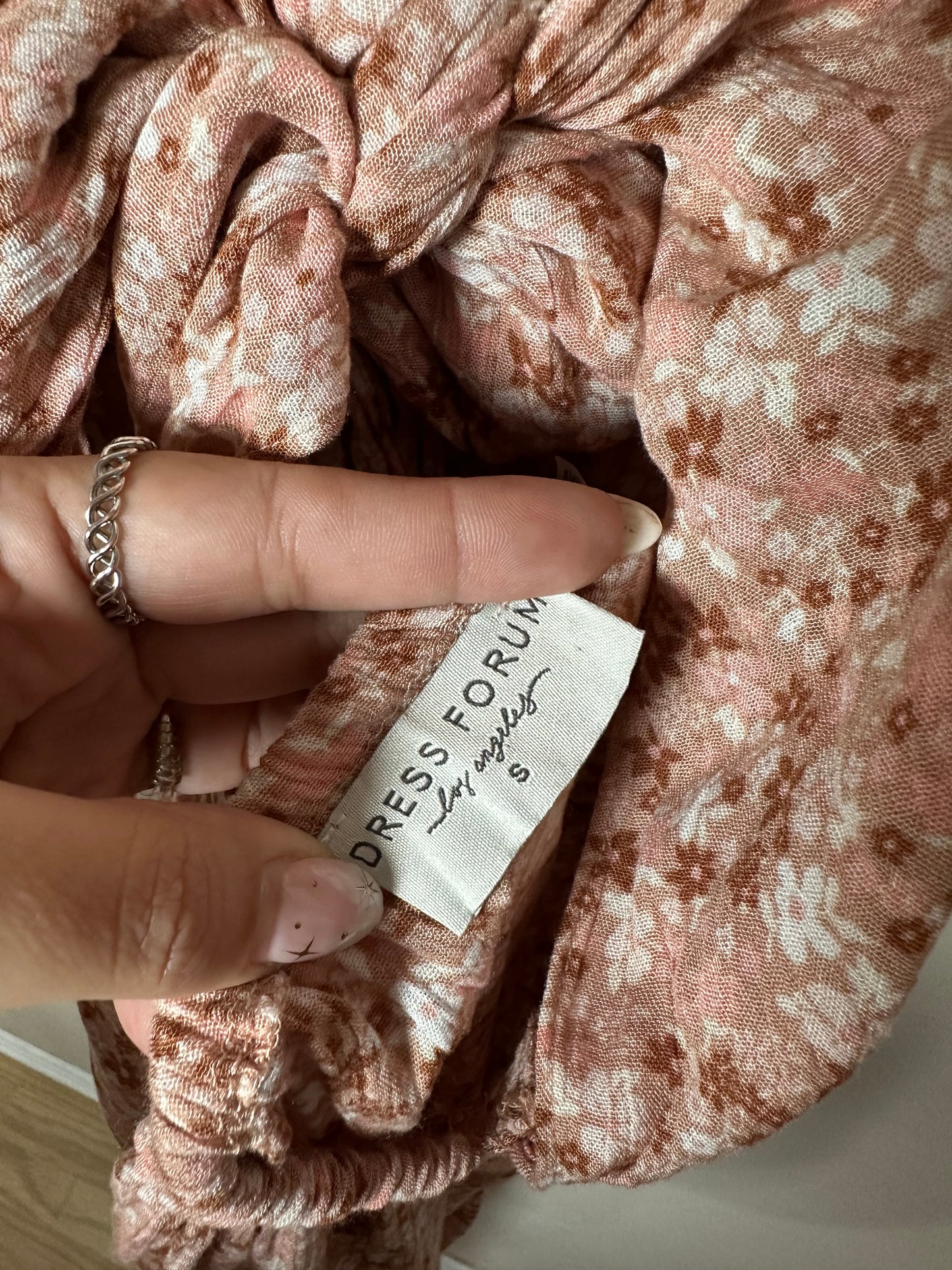 Small Pink Floral Maxi Dress