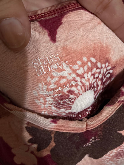 Large Floral Burgundy Sleeping Dress