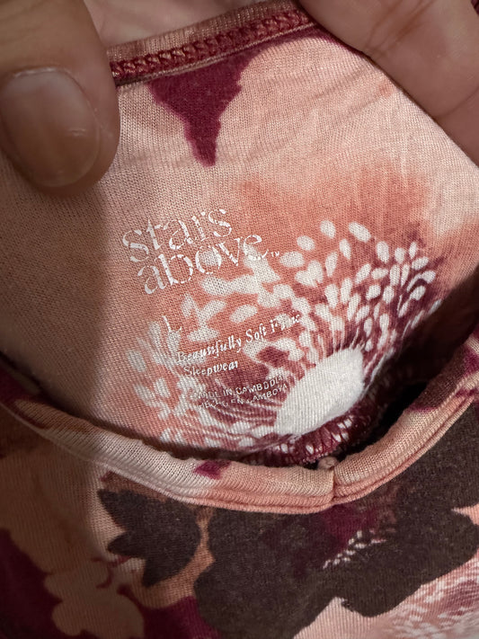 Large Floral Burgundy Sleeping Dress