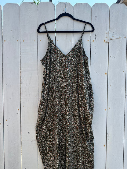 M-1X Green Leopard Dress