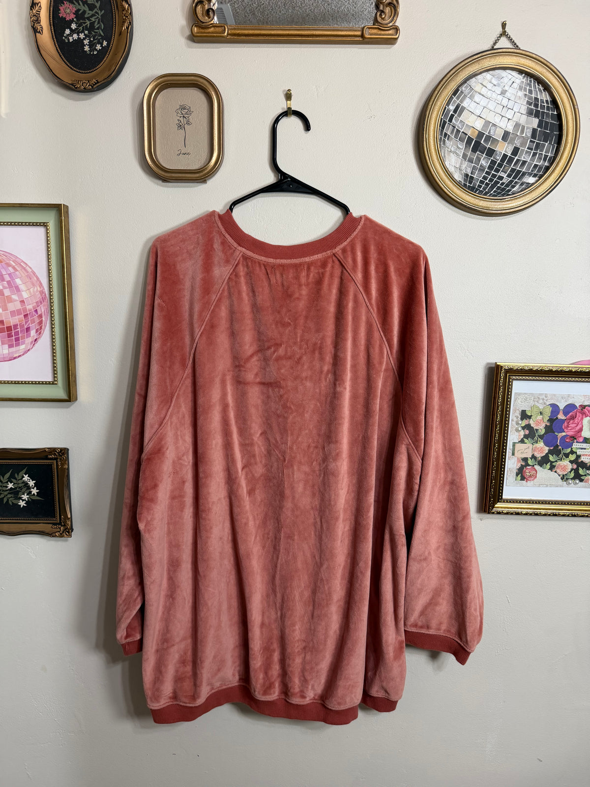 Large Raw Sienna Real Obsessed Velour Sweatshirt