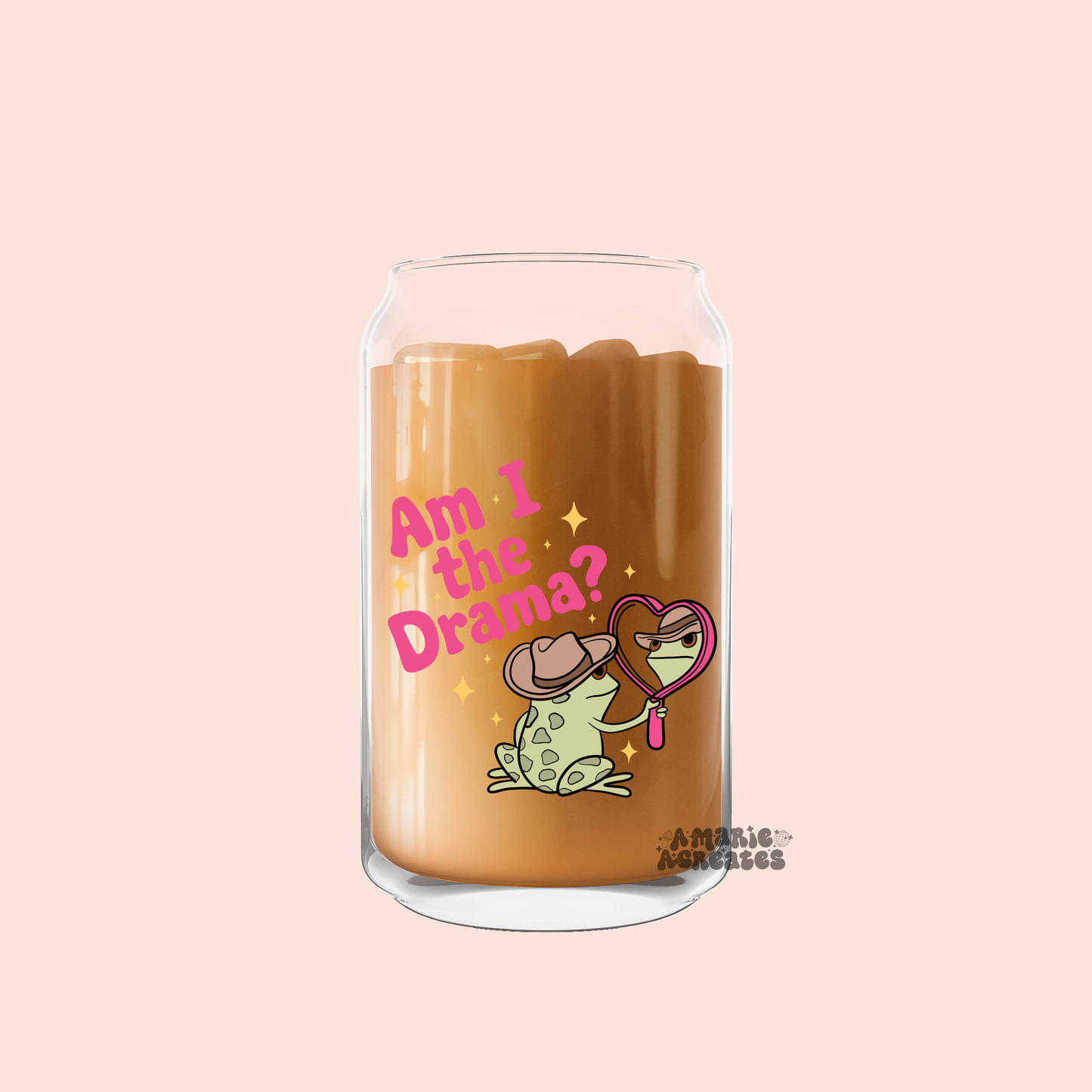 Am I The Drama? Glass Cup