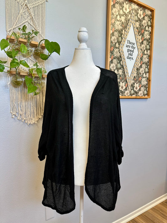 XL Black Lightweight Cardigan