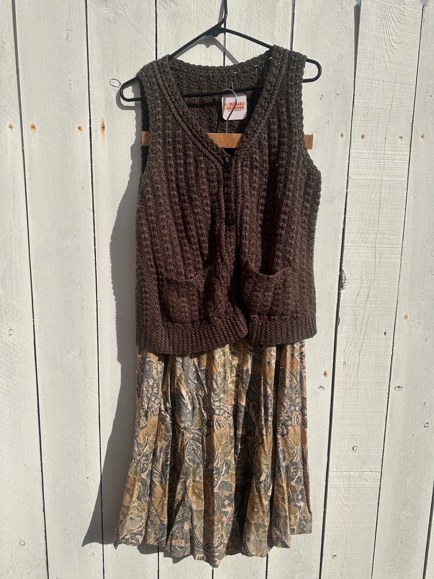 Large Green Knit Vest