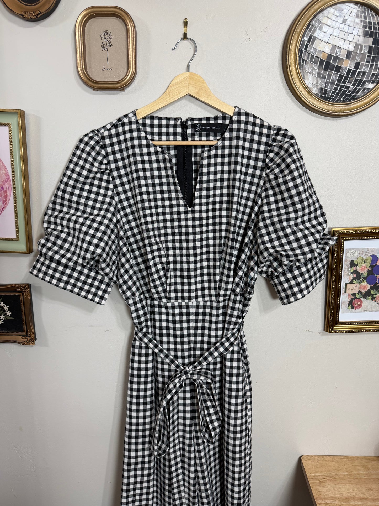 Large NWT Gingham Jumpsuit