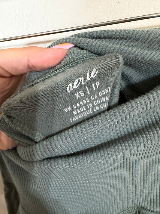 XS Green Real Soft Fold Over Joggers
