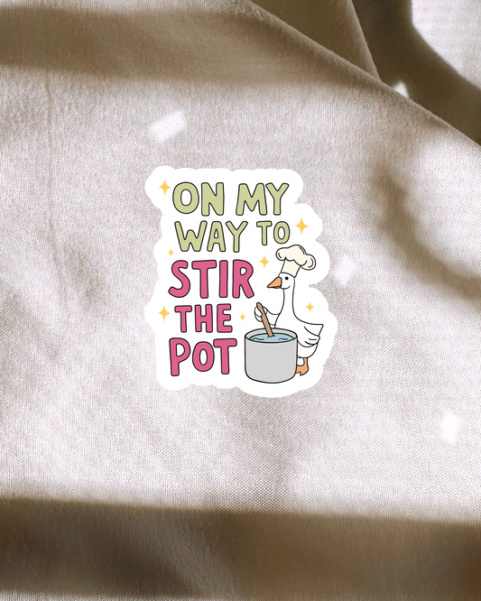 Omw To Stir The Post Sticker