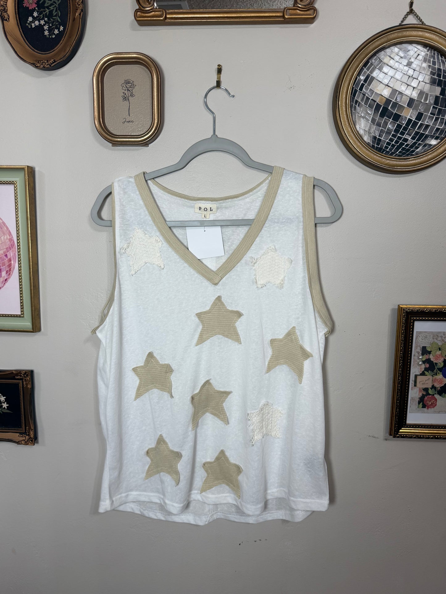 Large NWT Stars Tank Top