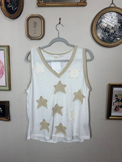 Large NWT Stars Tank Top