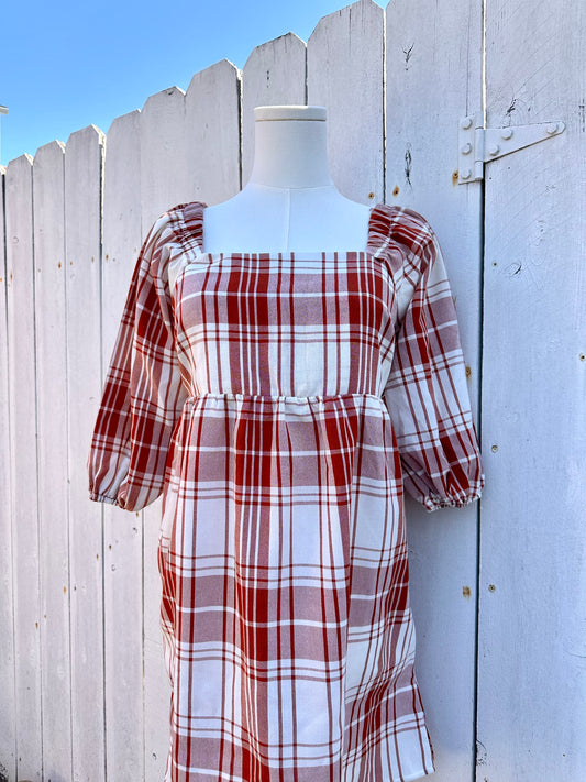NWT Small Fall Plaid Dress
