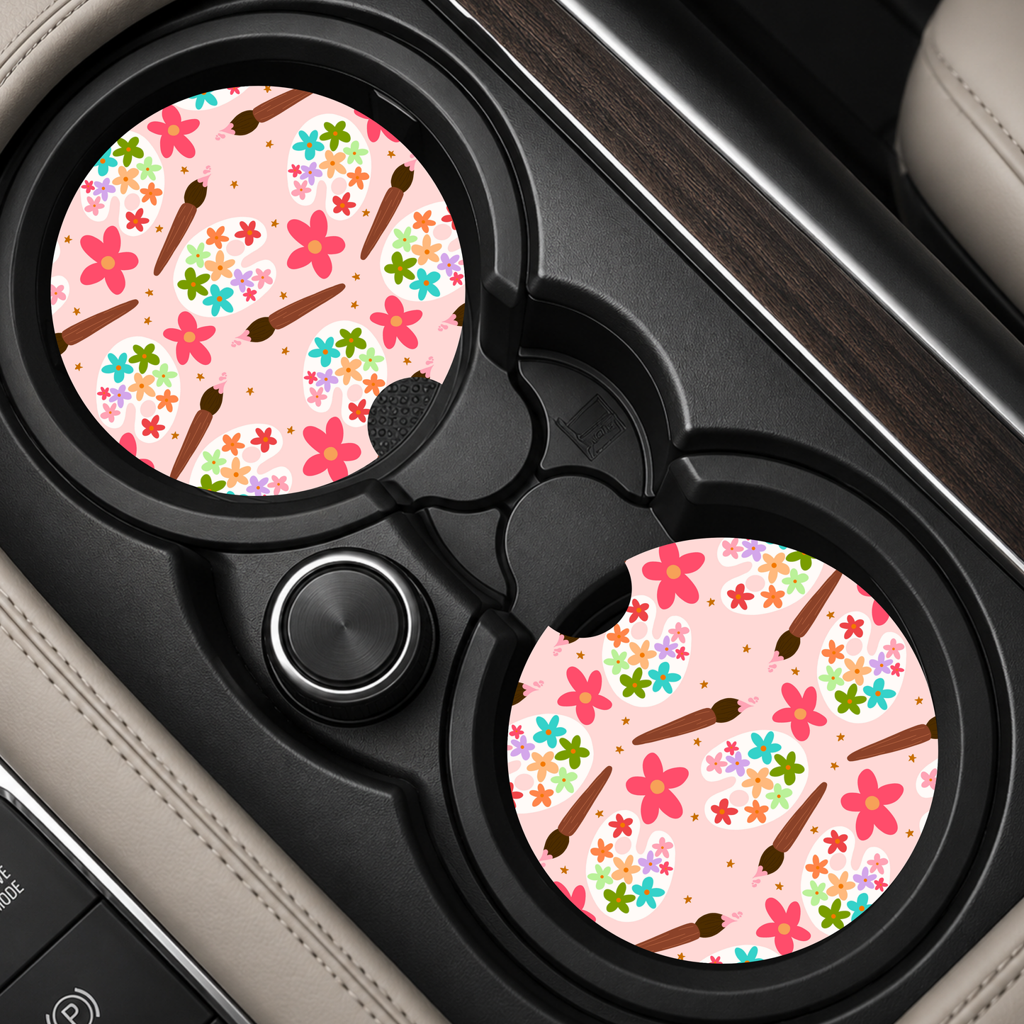 Paint Palette Car Coaster