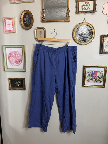 XL Blue Linen Pants