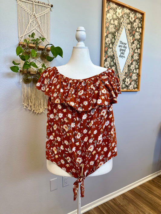 3X Terra Floral Tie Top